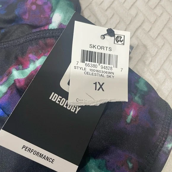 Ideology Black Multicolor Tiered Women's Skort - Picture 4 of 9